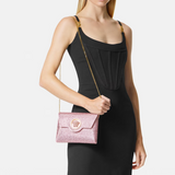 Crystal La Medusa Envelope Clutch in Pink Handbags VERSACE - LOLAMIR