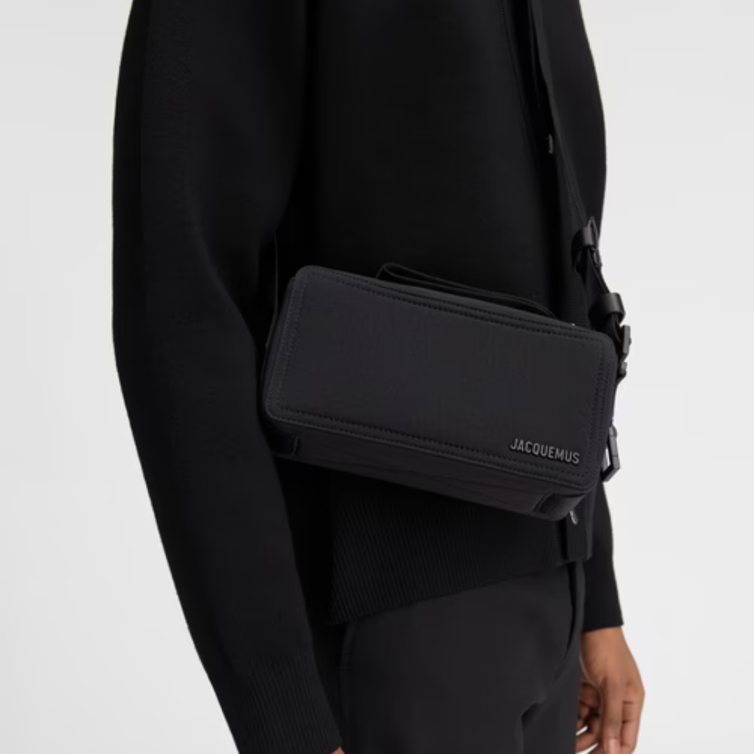 Le Cuerda Horizontal Nylon in Black Handbags JACQUEMUS - LOLAMIR