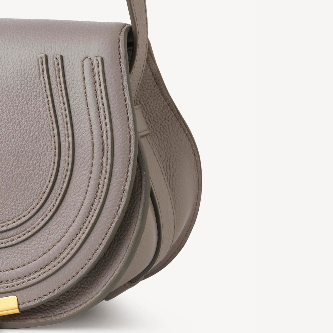 Marcie Small Saddle Bag in Cashmere Grey Handbags CHLOE - LOLAMIR