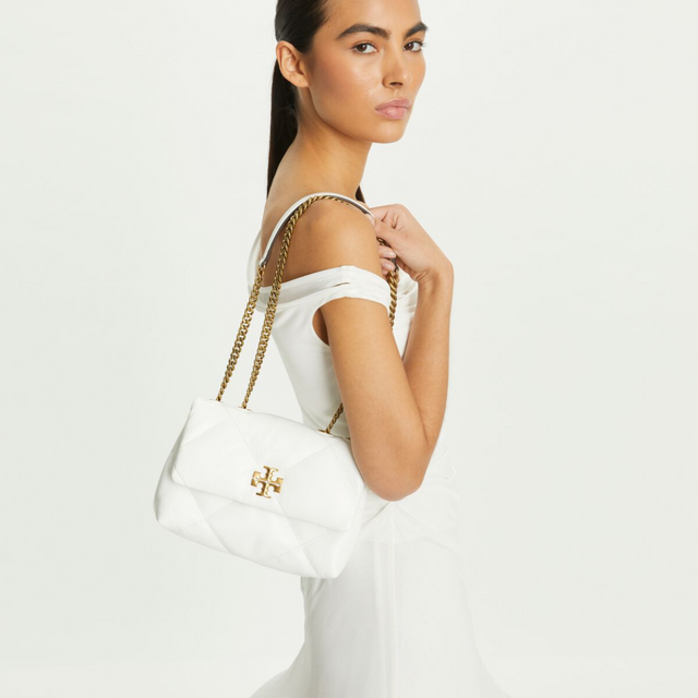 Kira Diamond Quilt Small Bag in White