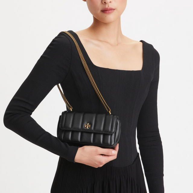 Kira Mini Flap Bag in Black