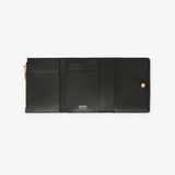 Lola quilted Small Folding Wallet in Black