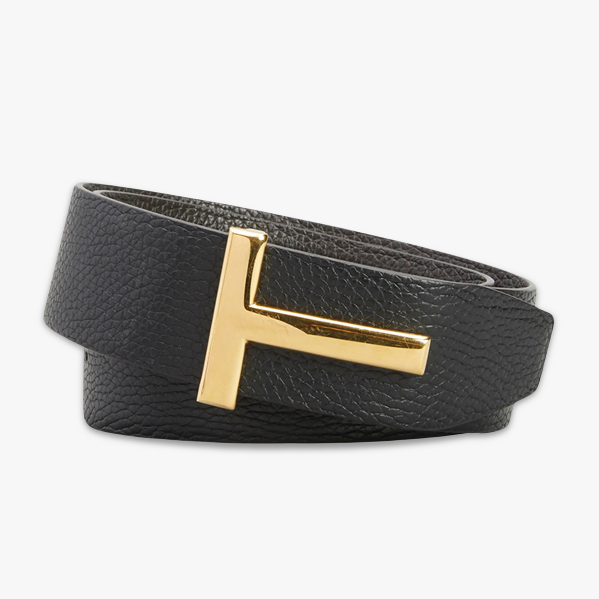 T Logo Reversible Belt in Black