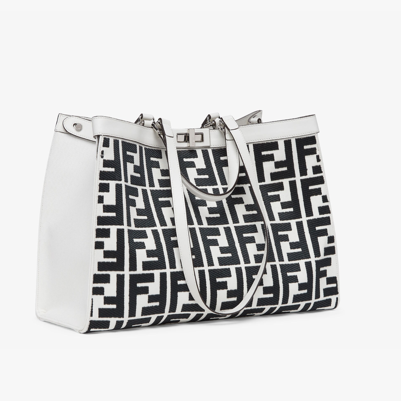 X-Tote FF Bag in White Handbags FENDI - LOLAMIR