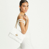 Kira Diamond Quilt Bag in White