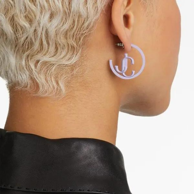 JC Monogram Hoop Earrings