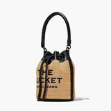 The Bucket Raffia Bag in Natural/Black Handbags MARC JACOBS - LOLAMIR