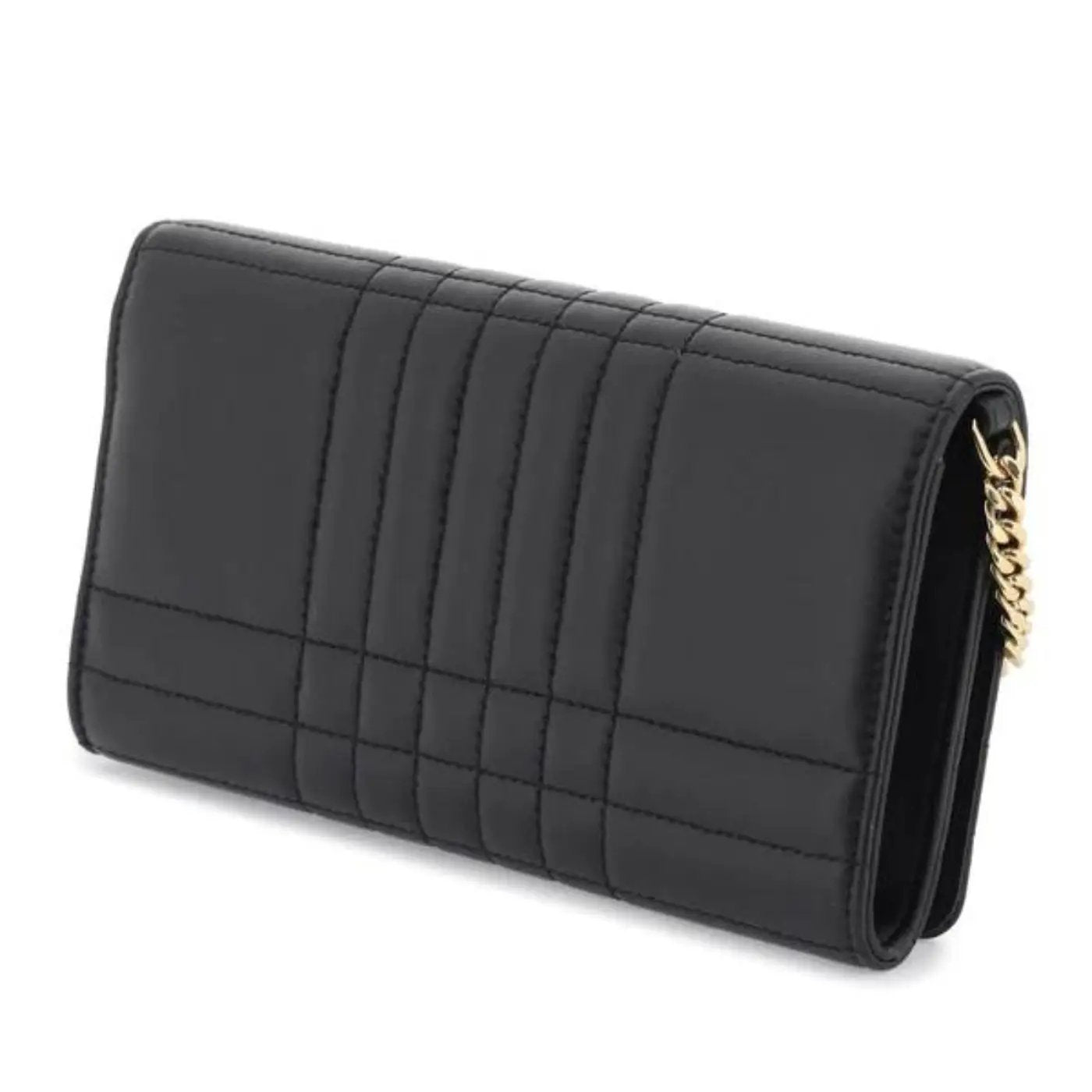 Small Lola Chain Wallet/Clutch in Black Handbags BURBERRY - LOLAMIR
