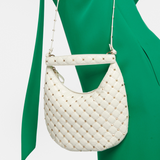 Rockstud Spike Tote Bag In Ivory Handbags VALENTINO - LOLAMIR