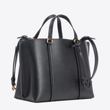 Classic Tumbled Leather Shopper Bag in Black Handbags PINKO - LOLAMIR