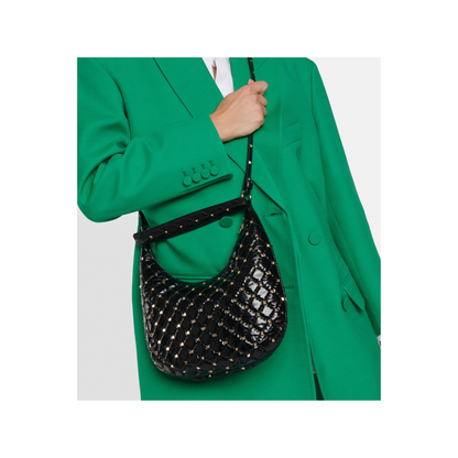Rockstud Spike Tote Bag In Black Handbags VALENTINO - LOLAMIR