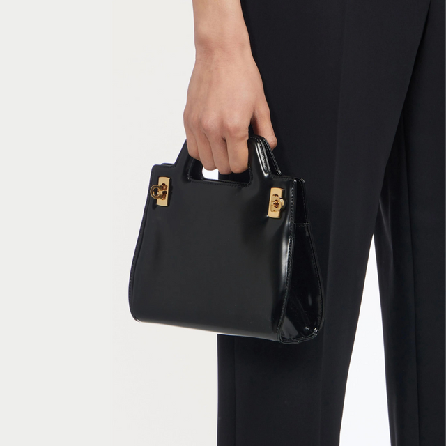 Wanda Mini Bag in Black Handbags FERRAGAMO - LOLAMIR