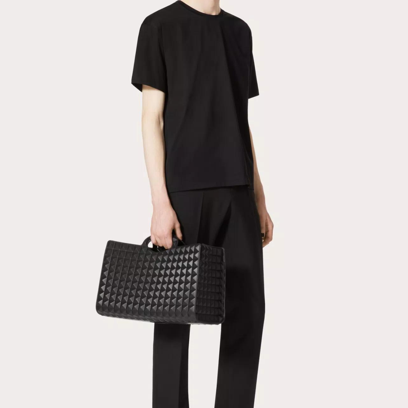 Le Troisieme Rubber Shopping Bag in Black Handbags VALENTINO - LOLAMIR