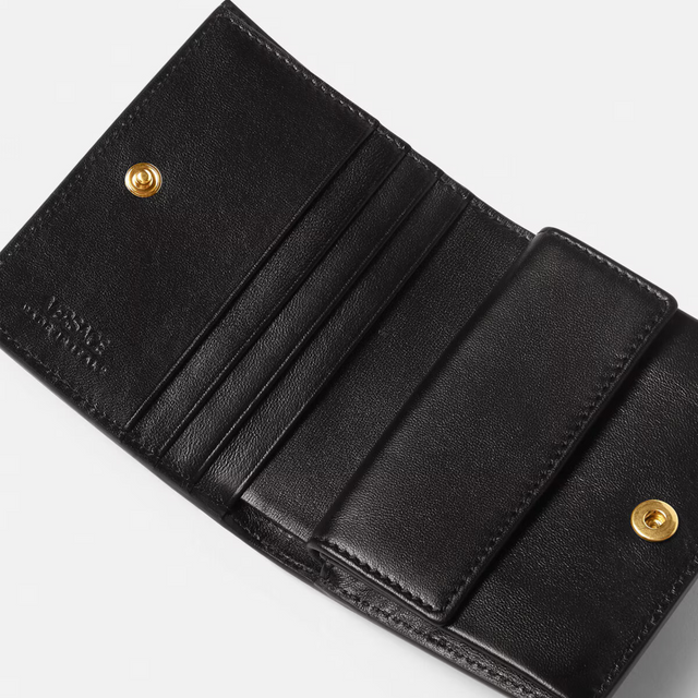 Greca Goddess Bifold Wallet in Black