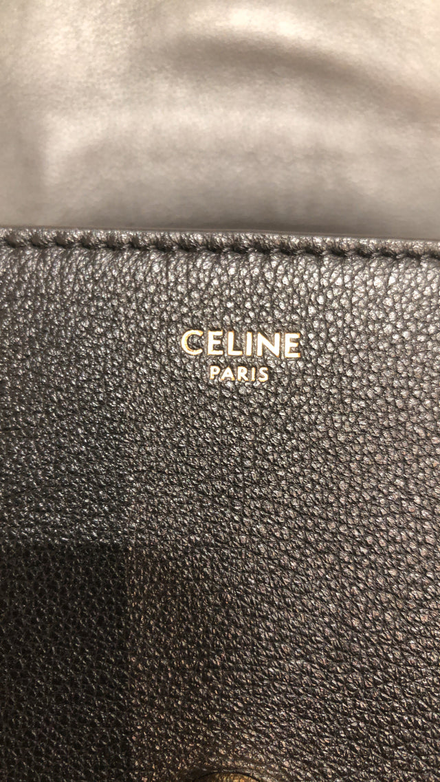 Celine Victoire Flap Shoulder Bag Leather Teen