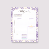 Daily Planner Notepad | Light Marigolds | Lilac