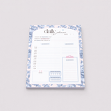 Daily Planner Notepad | Light Marigolds | Blue