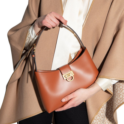 Trifolio Small Shoulder bag in Tan Handbags FERRAGAMO - LOLAMIR
