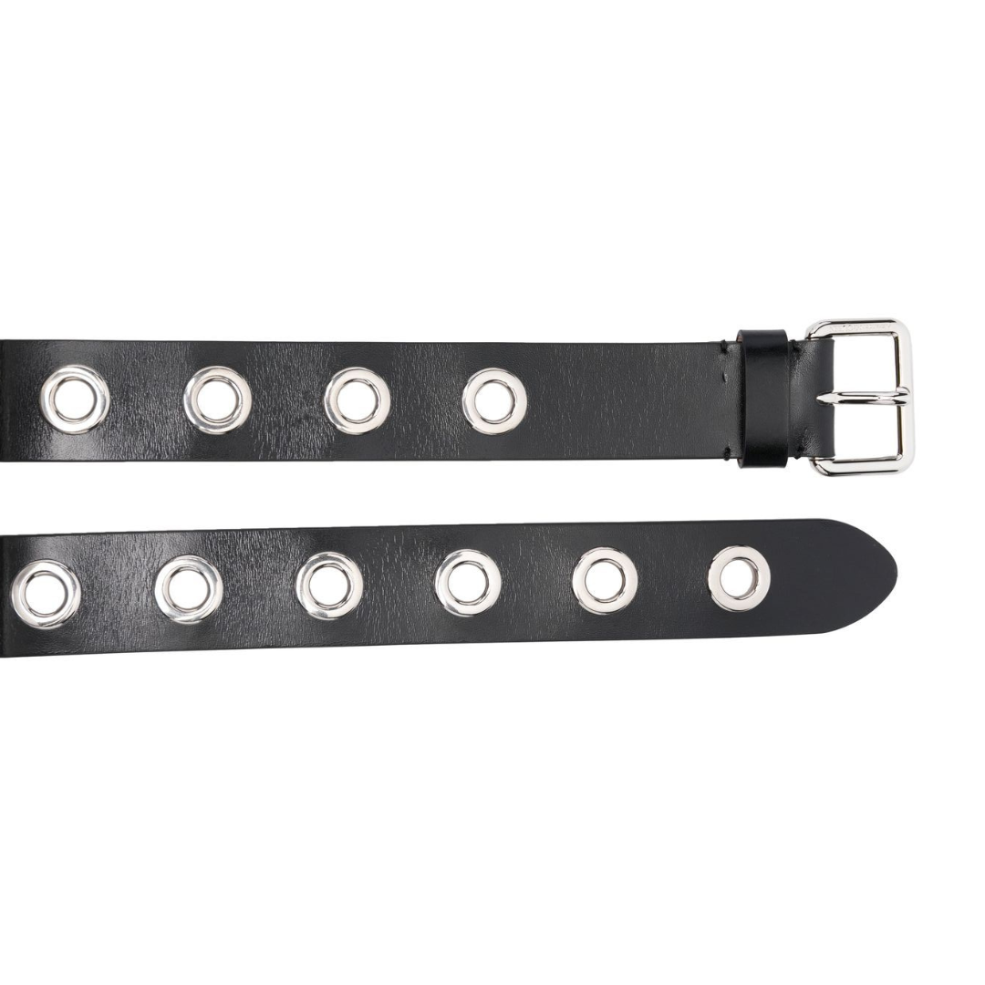 Alexander McQueen Eyelet Belt in Black Belts Alexander Mcqueen - LOLAMIR