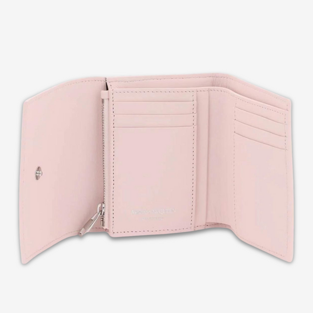 Skull Trifold Wallet in Pink