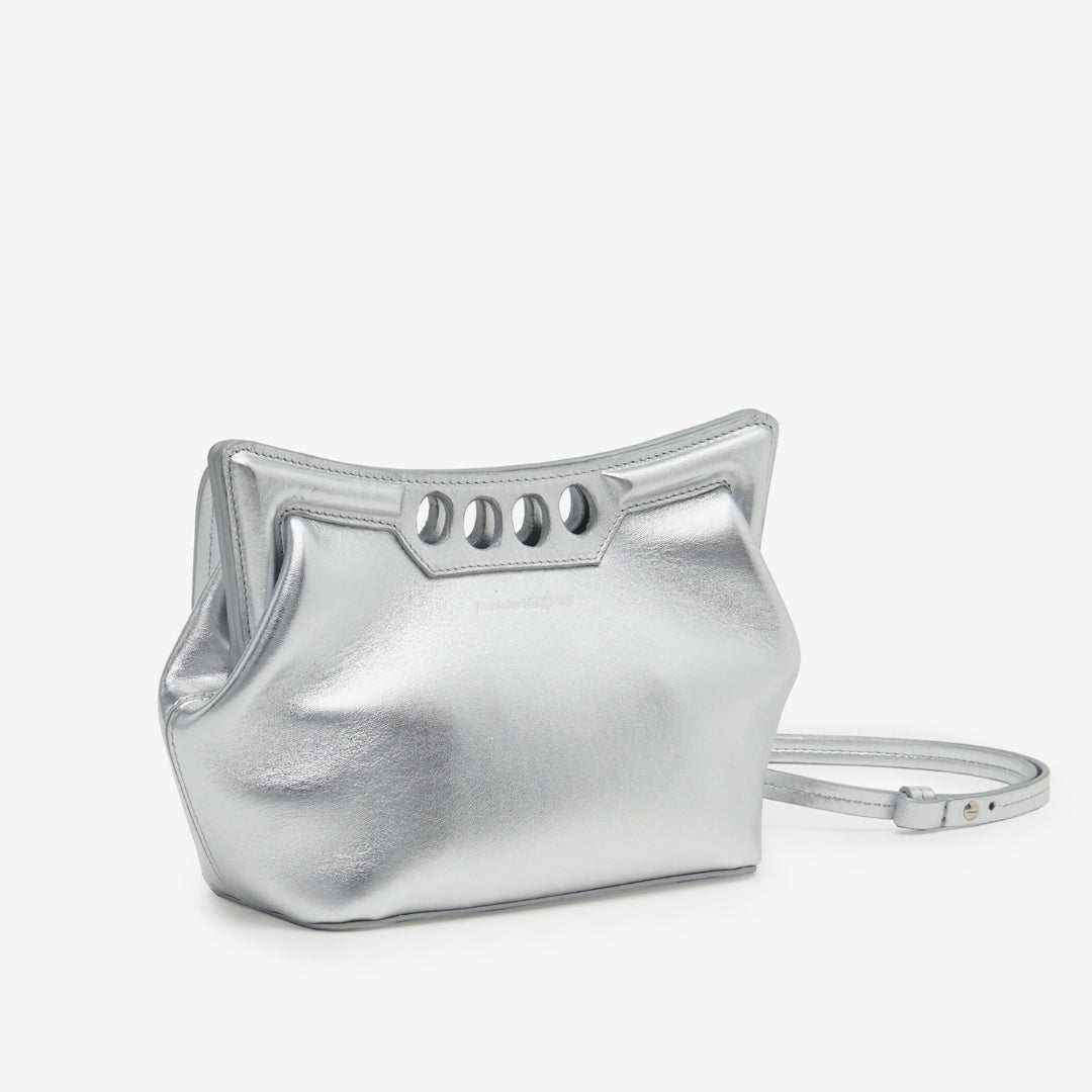 The Peak Bag Mini in Silver Handbags ALEXANDER MCQUEEN - LOLAMIR