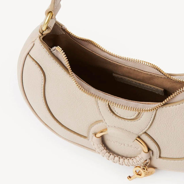 Hana Half Moon Bag in Cement Beige Handbags SEE BY CHLOE - LOLAMIR