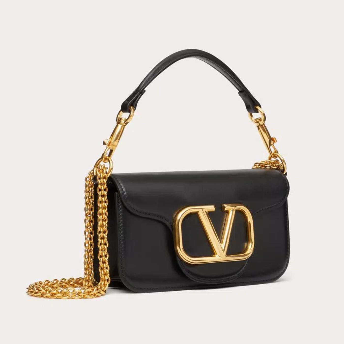 Locò Small Shoulder Bag in Black Handbags VALENTINO - LOLAMIR