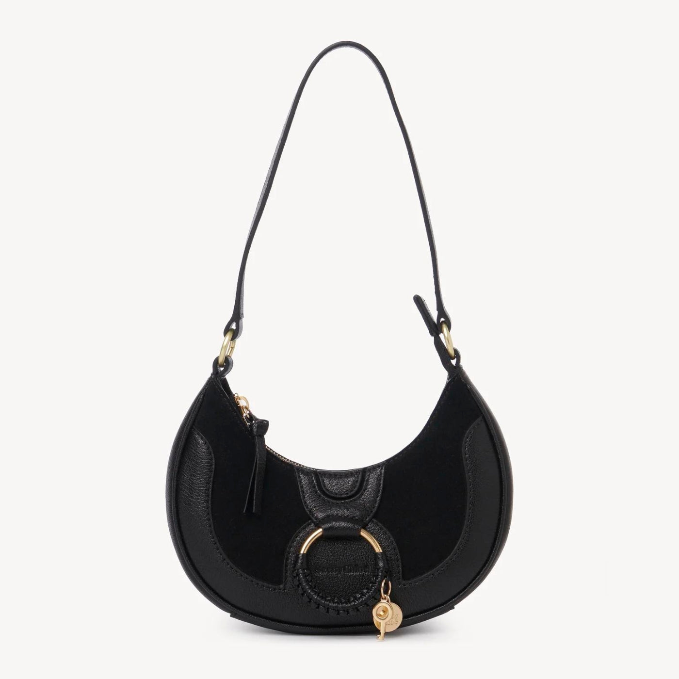 Hana Half Moon Bag in Black Handbags SEE BY CHLOE - LOLAMIR