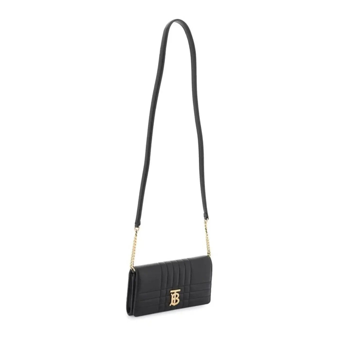 Small Lola Chain Wallet/Clutch in Black Handbags BURBERRY - LOLAMIR