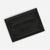 Embossed Logo Card Holder in Black