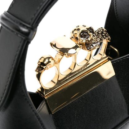The Jewelled Hobo Mini Bag in Black/Gold Handbags ALEXANDER MCQUEEN - LOLAMIR
