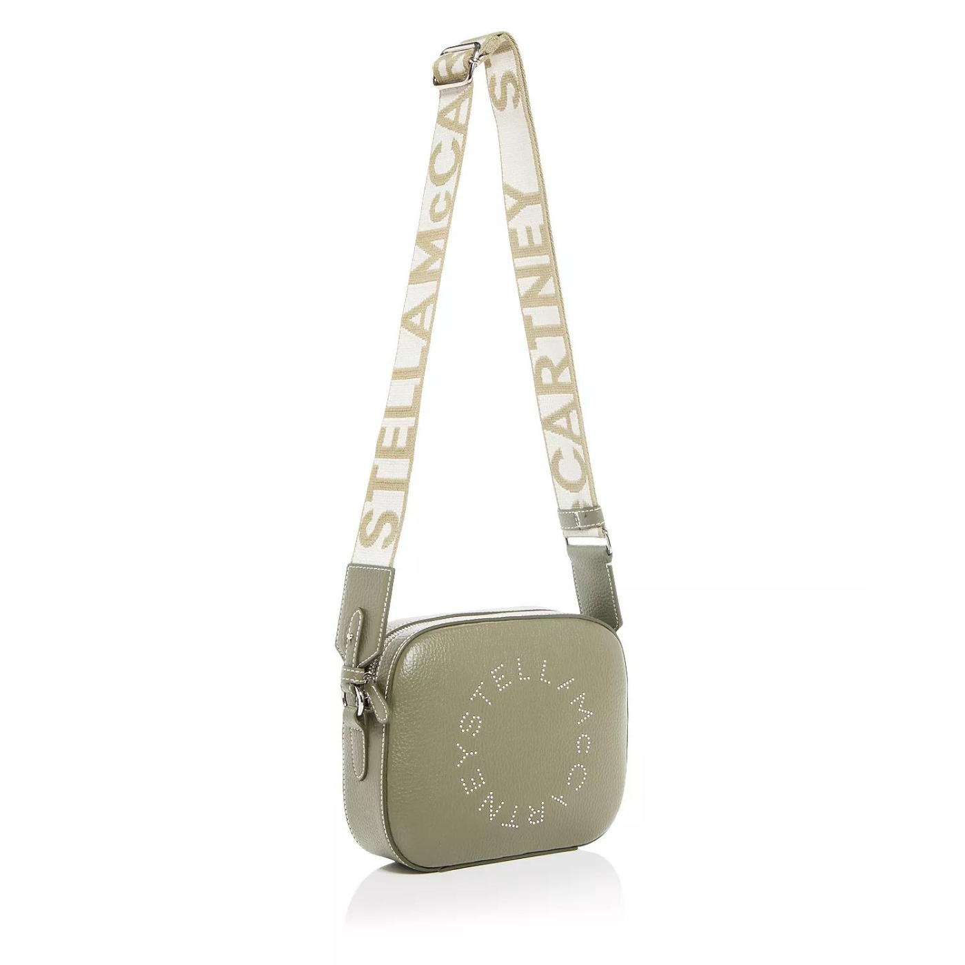 Stella Logo Studded Mini Bag in Military Green Handbags STELLA MCCARTNEY - LOLAMIR