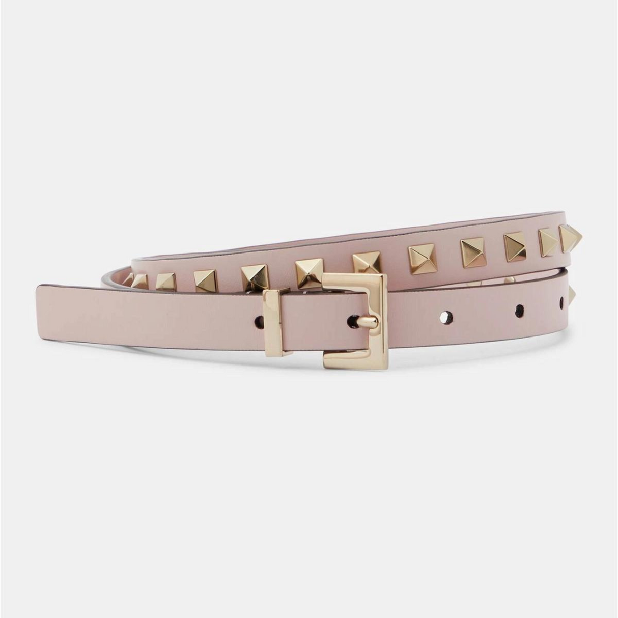 Rockstud Slim Belt in Rose