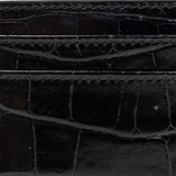 Medusa Biggie Croco-Embossed Card holder in Black