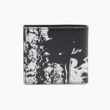 McQueen Graffiti Biker Billfold Wallet in Black/White