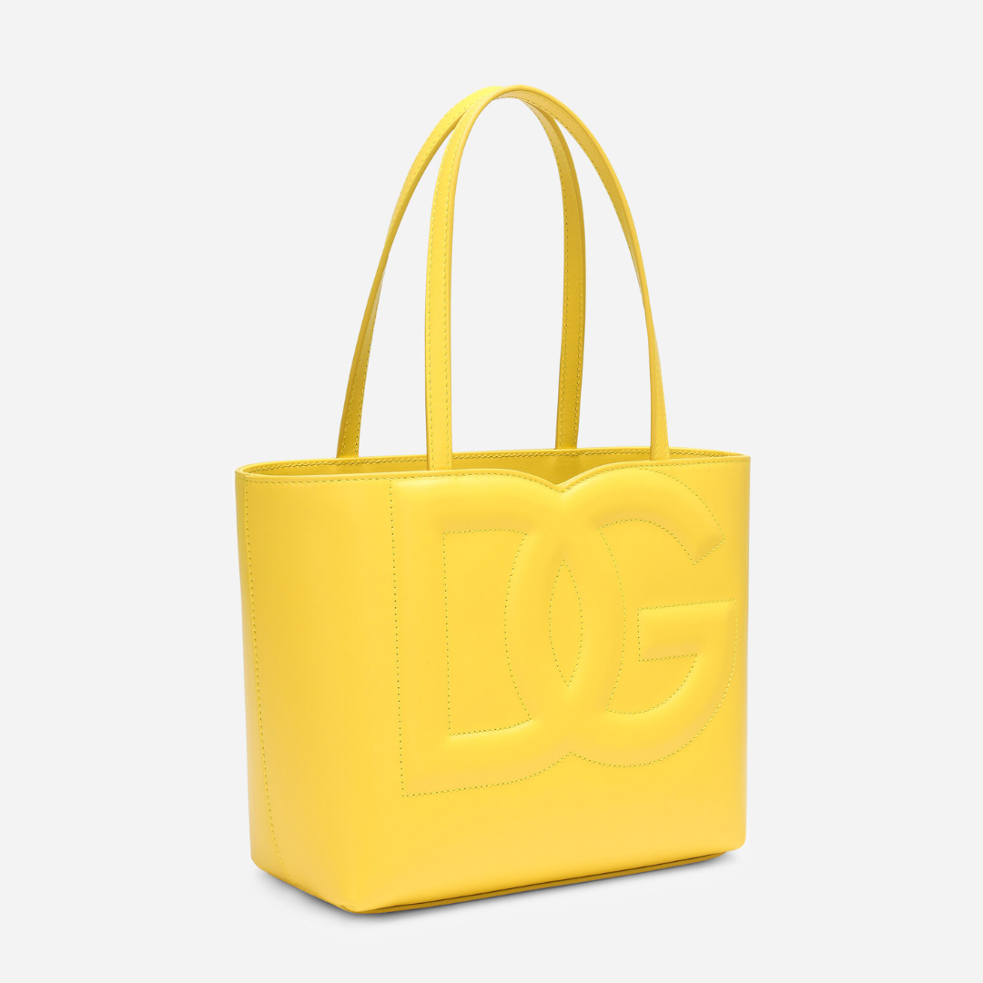 DG Logo Small Shopper in Yellow Handbags DOLCE & GABBANA - LOLAMIR
