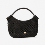 Sicily Crochet Handbag in Black