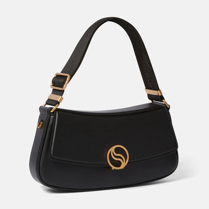 S-Wave Shoulder Bag in Black Handbags STELLA MCCARTNEY - LOLAMIR