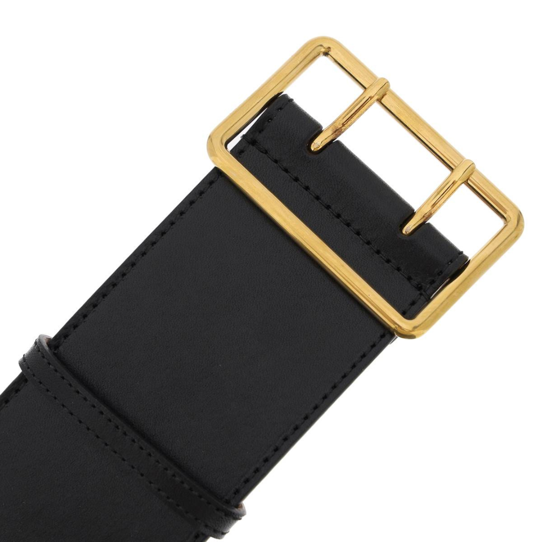 Alexander McQueen Military Belt in Black/Gold Belts Alexander Mcqueen - LOLAMIR