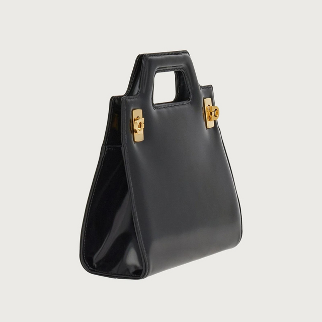 Wanda Mini Bag in Black Handbags FERRAGAMO - LOLAMIR