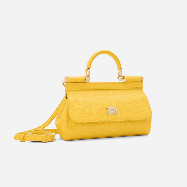 Sicily Small Handbag in Yellow Handbags DOLCE & GABBANA - LOLAMIR