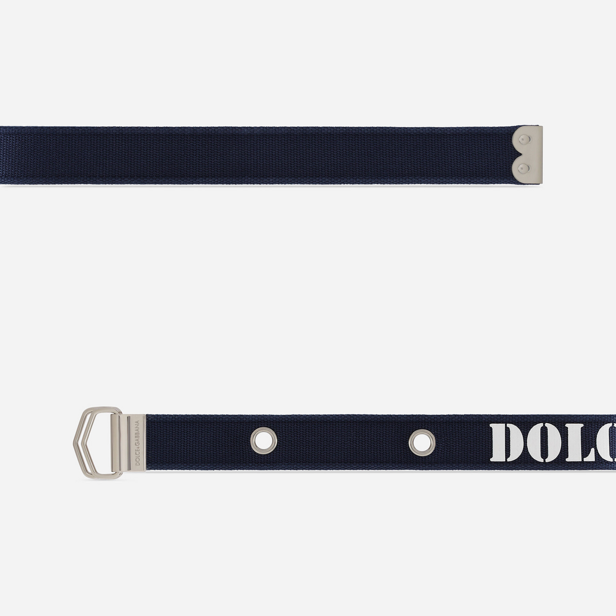 Branded Tape Belt In Blue