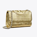 Fleming Small Soft Bag in Gold