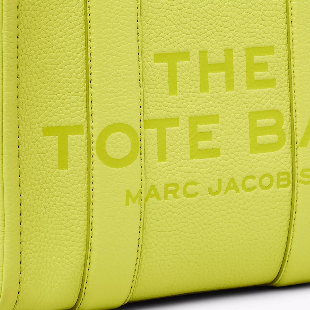 The Leather Small Tote Bag in Limoncello Handbags MARC JACOBS - LOLAMIR