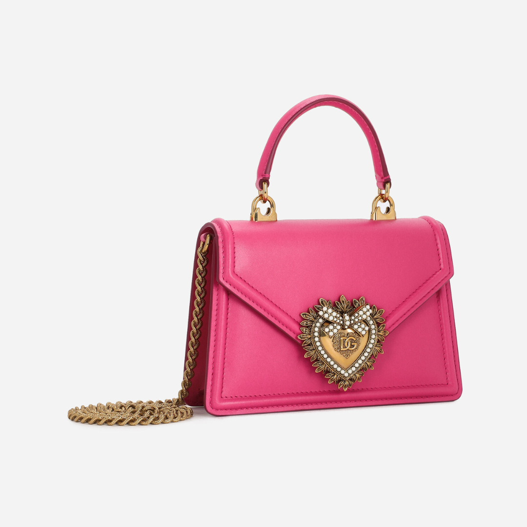 Devotion Small Top Handle Bag in Pink Handbags DOLCE & GABBANA - LOLAMIR