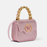 Crystal La Medusa Mini Bag in Pink Handbags VERSACE - LOLAMIR