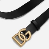 DG Logo Lux Belt in Black/Gold