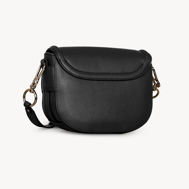 Mara Large Crossbody Bag in Black