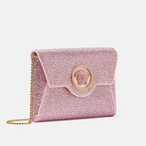 Crystal La Medusa Envelope Clutch in Pink Handbags VERSACE - LOLAMIR