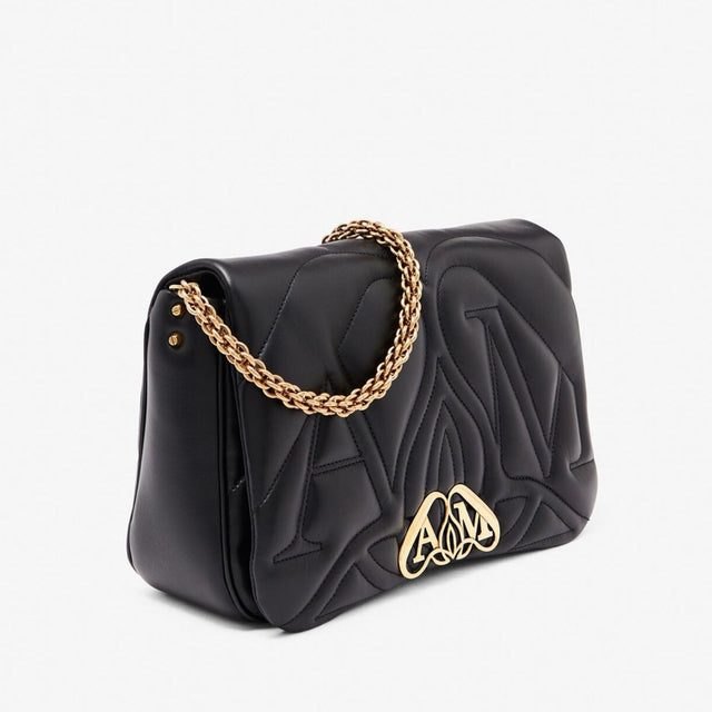 The Seal Medium in Black Handbags ALEXANDER MCQUEEN - LOLAMIR